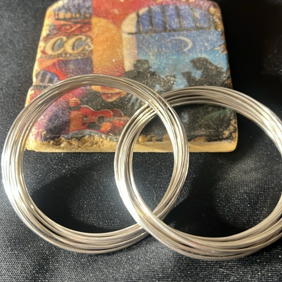 Sterling silver bangles - Picture 2 of 3